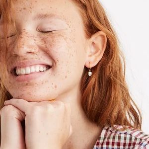 madewell palm leaf charm earrings